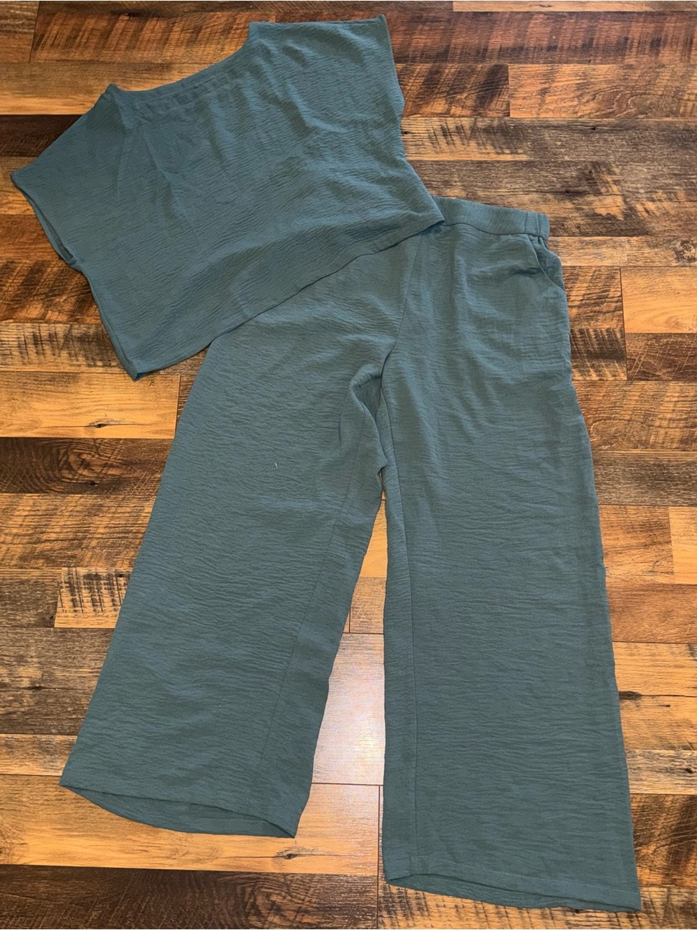 Wide-Leg Women’s Lounge Pants in Teal Blue